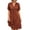 Rust, variant on Women's Ditsy Floral Empire Waist Plunge Short Sleeve Dress Peplum Neckline Surplice Style 95% polyester 5% spandex