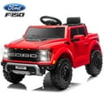 thumbnail image 1 of Ford Ride on Cars, 12V Ford F150 Raptor Powered Ride on Toys with Remote Control, Electric Car for Kids with Bluetooth/FM/Trunk, 4 Wheelers Truck for Toddlers Boys Girls Ages 3-6, Red, 1 of 13