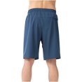 thumbnail image 5 of Mens Shorts Athletic Elastic Waist Drawstring Pocket Solid Color Casual Shorts Navy XXL, 5 of 6