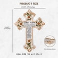 thumbnail image 3 of Cross with Flower and Lord's Prayer - Spiritual and Religious Resin Wall Art - Christian Decor for Living Room, Bedroom, Office or Prayer Room, 3 of 7