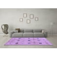thumbnail image 3 of Ahgly Company Indoor Square Abstract Blue Contemporary Area Rugs, 6' Square, 3 of 4