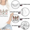 thumbnail image 3 of XCHQRTI Christmas Tree Shirt for Women Plus Size Tshirt Short Sleeve Graphic Top, 3 of 11