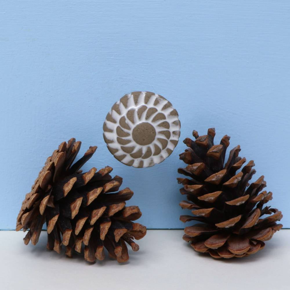 Set of Six Ceramic Decade cabinet Knobs