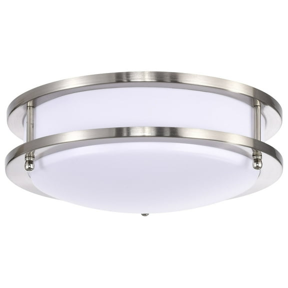 Nuvo Glamour LED 10-in Flush Mount Fixture Brushed Nickel Finish CCT Selectable