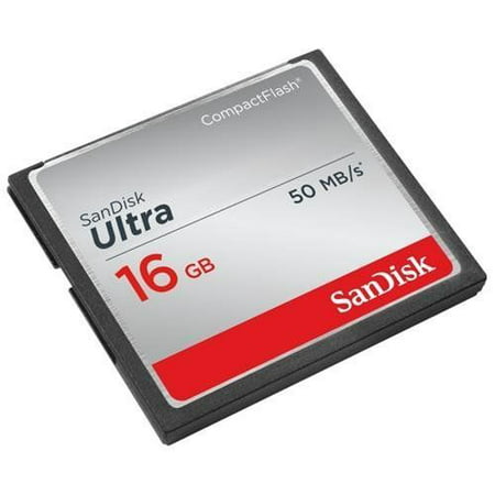 Sandisk Ultra 16 Gb Compactflash [cf] Card - 50 Mbps Read - 1