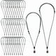 thumbnail image 1 of 30 piezas de 3 estilos de cordón para collar, cordón de poliéster encerado negro, ajustable, doble nudo, gargantilla con cierre de cadena., 1 of 5