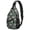 Hedgehog and Mushroom Teal Pattern, variant on Hedgehog and Mushroom Teal Pattern Sling Backpack, Unisex Cycling Crossbody Bag with Side Mesh Pockets, Earphone Hole Port Gift Ideas for Travel Shopping Commuting