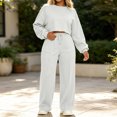 thumbnail image 2 of KyCheLot Women's Sweatsuits Oversized 2 Piece Outfits Long Sleeve Pullover Tops and Sweatpants Casual Set, 2 of 9
