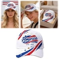 thumbnail image 2 of Baseball Cap, 250th Anniversary Patriotic America 1776-2026 Adjustable Trucker Hat for 4th of July & Outdoor Activities, White, 22.4 Inch, 2 of 8