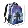 thumbnail image 2 of Haiem Astronauts Start Running Printed School Backpack,Casual Travel Lightweight Backpack,Durable Comfortable Multifunctional Backpack,Laptop Backpack, 2 of 6