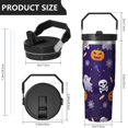 thumbnail image 4 of Halloween 30oz Handheld Travel Tumbler with Handle – Double Wall Stainless Steel Insulated Cup, Flip Straw Lid, Leak-Proof & BPA-Free for Hot and Cold Drinks – Durable Coffee & Juice Mug Black, 4 of 7