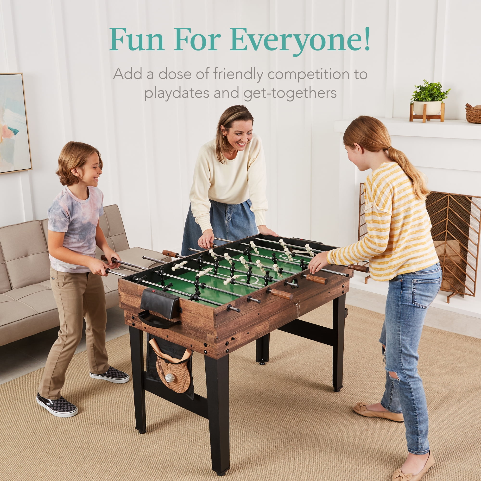 Best Choice Products 13-in-1 Combo Game Table Set w/ Ping Pong, Foosball, Basketball, Hockey, Archery - Walnut