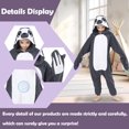 thumbnail image 3 of Polyester CANASOUR Grey Sloth Onesie Kids Festival Animal Pajamas Cute Wearable Hooded Sleepwear, 3 of 6