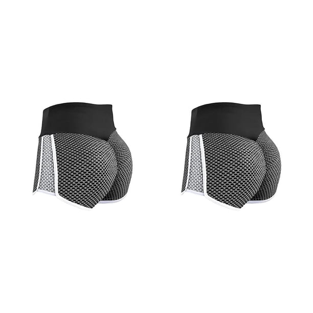 Pantalones cortos de verano huecos Qarigey para mujer, mallas cortas de cintura alta, Sexy, panal de abeja, Yoga, S 2piezas