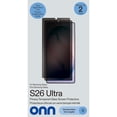 thumbnail image 2 of Onn Galaxy S26 Ultra 2 Pack Premium Privacy Japanese Tempered Glass Screen Protector with Easy Application Tray, Scratch and Impact Absorbing, 2 of 5