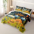 thumbnail image 3 of Erosebridal Orange Blue Camping Twin Quilt Set, Starry Night Tent Twin Coverlet Set for Men and Women, 2 Pieces, 3 of 7