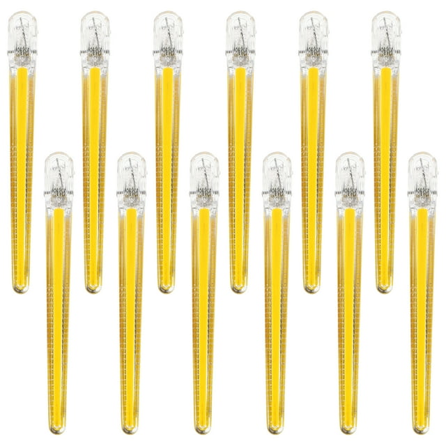 12 pinzas transparentes para el pelo, pinzas de pico de pato para peluquerías y salones, pasadores antideslizantes para el pelo y pinzas para el posicionamiento del cabello