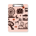 thumbnail image 1 of Amusement Park Facilities Black Outline Clipboard Folder Writing Pad Backing Plate A4, 1 of 4