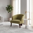 iooHug Mid-Century Modern Curved Accent Chair, Upholstered Arm Chair ...