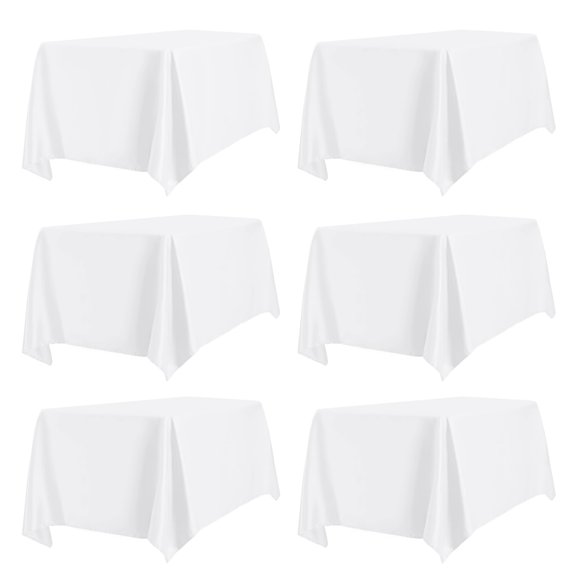 Mantel PureFit, 6 unidades, color blanco, 152 x 260 cm, poliéster