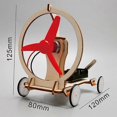 thumbnail image 4 of DIY Gifts Wooden For Physics Experiments Circuit Wind Power Electric Car Kit Model Educational Science, 4 of 5
