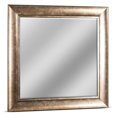 Copper Vanity Stand - Crystal Art Gallery American Art Decor Hartley Medium Square Champagne Bronze Black Accent Framed Beveled Wall Vanity Mirror - Copper - A/N
