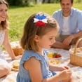 thumbnail image 6 of Lzobxe 250th Anniversary Ribbon Bow, 4th of July Red White Blue Stripe Stars Tree Topper Bows for Vase, Wreath, Yard Porch, Outdoor, Wall Decor, 6 of 8