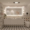 thumbnail image 3 of GODCHAR 60x28 LED Bathroom Mirror, 24V Dual Light Shatterproof Mirror with Anti-Fog, UL Listed, 3 Colors, 3 of 10