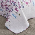 thumbnail image 5 of Jessy Home Floral Quilts Queen/Full Purple Lilac Flower Bedding Microfiber Bedspread Set, 5 of 7