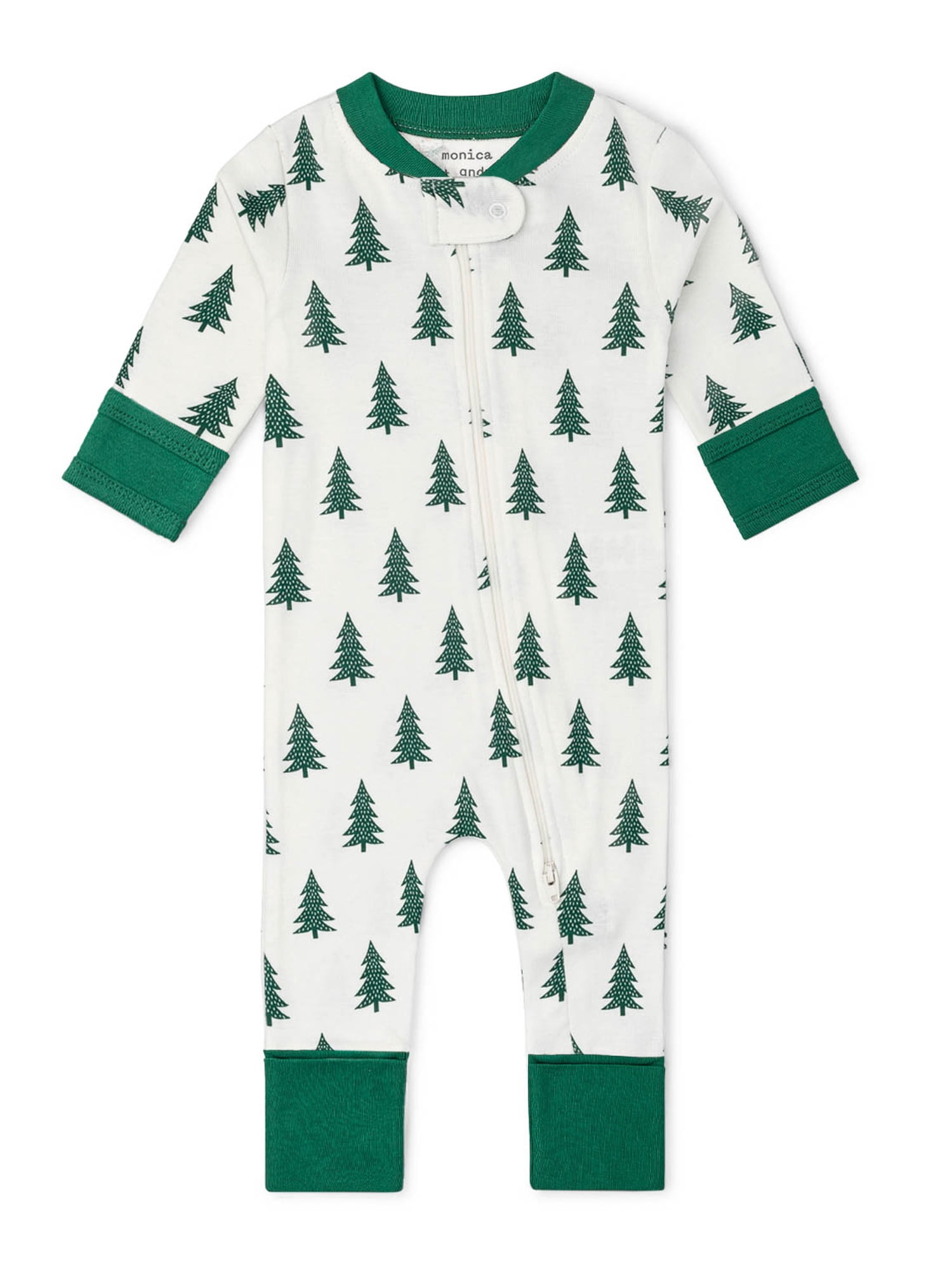 Monica + Andy Organic Cotton One Piece Coverall and Bib Set, Sizes Newborn - 18-24 Months