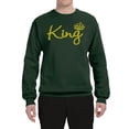 thumbnail image 2 of Wild Bobby, King Gold Script, Pop Culture, Unisex Crewneck Graphic Sweatshirt, Forest Green, Large, 2 of 4