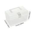 thumbnail image 3 of Transparent Storage Box, Clear Storage Latch Box Plastic Container Plastic Carrying Case with Handle and Latches for Home Desktop, 1 Pcs, 7.68x4.13x4.33", 3 of 6