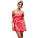 thumbnail image 2 of Minivestido de mujer sin mangas, con hombros descubiertos, plisado, liso, para cóctel de verano., 2 of 8