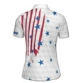 thumbnail image 3 of Custom Name American Flag Golfer USA Golf Women's Polo Shirt S-5XL, 3 of 7