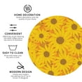 thumbnail image 3 of Honeii Sun Flowers print Leather Coaster Set of 4, ideal for safeguarding your furniture from drinks spills and effortless cleanup-Round Shape, 3 of 6