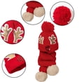 thumbnail image 4 of Esaierr Boys Girls Knitted Christmas Hat Scarf Set for Kids Baby,Winter Warm Cute Hat Scarf Christmas Set,Beanie Fleece Lining Hat with Pompom for 1-5 Years, 4 of 9