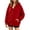 Red, variant on TKKCS Girls Snap Button Hoodie Jacket Trendy Casual Fall Loose Fit Long Sleeve Hooded Outerwear with Pockets Purple 9-10 Years
