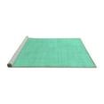 thumbnail image 2 of Ahgly Company Machine Washable Indoor Rectangle Solid Turquoise Blue Modern Area Rugs, 6' x 9', 2 of 4