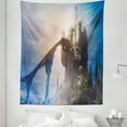 thumbnail image 1 of Medieval Tapestry, Old Castle on the Hill Royal Stories of Middle Age Mist, Fabric Wall Hanging Decor for Bedroom Living Room Dorm, 5 Sizes, Grey Blue, by Ambesonne, 1 of 1