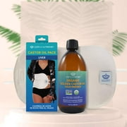 Queen of the Thrones Liver Castor Oil Pack, Includes Organic Golden Castor Oil, 3.38 fl oz