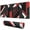 Red And Black-18, variant on Gaming Mouse Pad in Black Red - Large 31.5x11.8 inch Keyboard Mat with Non-Slip Base and Stitched Edges for Enhanced Game Control
