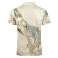 thumbnail image 5 of Marble Texture Men Zipper T-shirt Summer Casual Short Sleeve T-shirt Top, 5 of 7