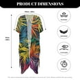 thumbnail image 6 of DISNIMO Palm Tree Print Women Kimono Swimsuit Cover Ups Summer Beach Casual Loose Coverups Open Front Long Bikini Cover up Cardigan Bathing Suit Coverup, 6 of 6
