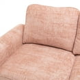 thumbnail image 6 of L-shaped Sectional Couch, 90.5in Chenille Fabric Accent Sofa with Rolled Arms and Tufted Back, Upholstered Corner Sofa for Living Room, 800LBS Weight Capacity, Pink, 6 of 7