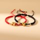 thumbnail image 4 of Pulsera tejida con cuerda roja de tortuga dragón con año de nacimiento, pulsera de joyería para estudiantes, regalo retro moderno que combina con todo para amigos, 4 of 6