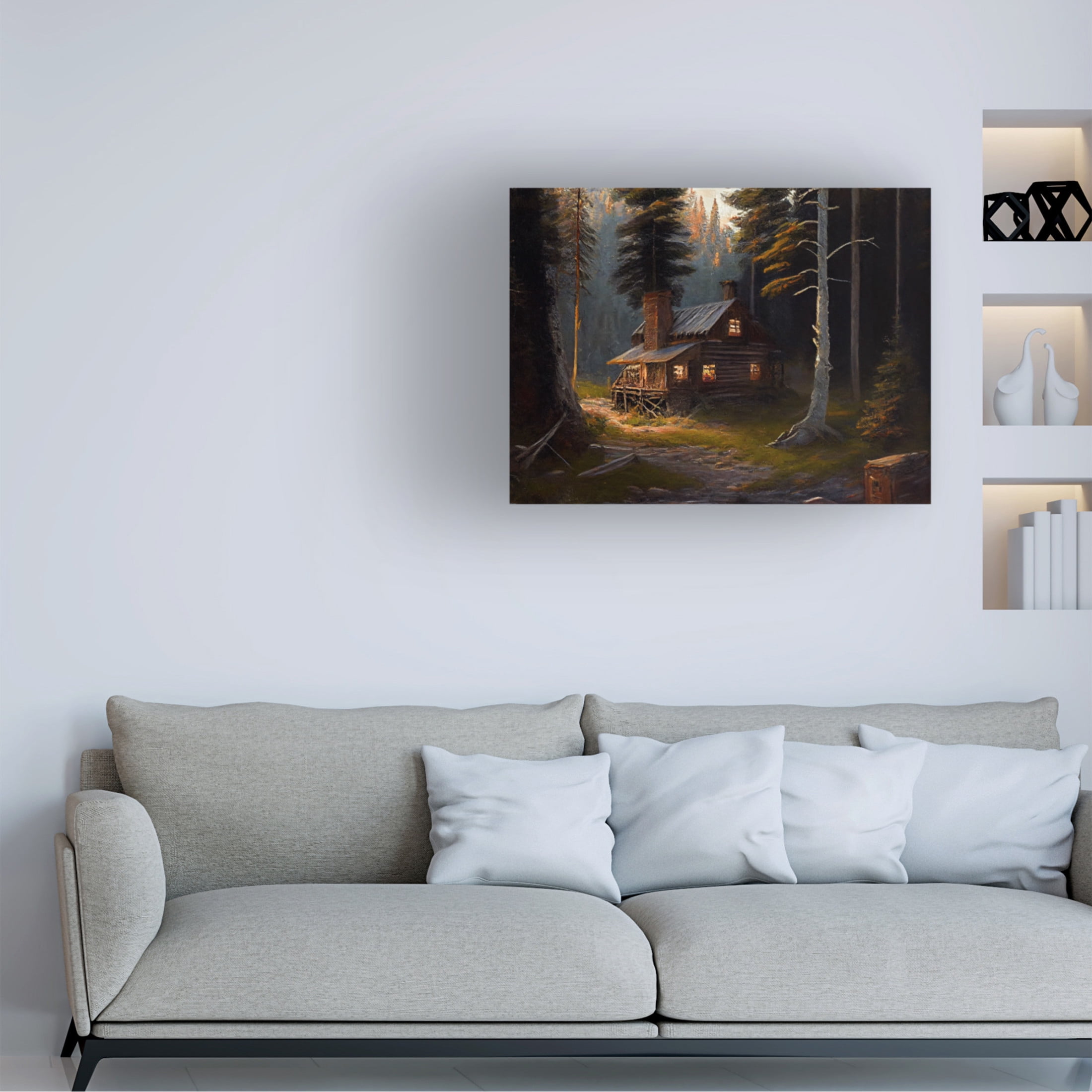 Canvas Wall Art - Sasha 'Cabin V' Wall Art for Living Room, Bedroom, or Office Décor by Trademark Fine Art - 24 x 18 Inches