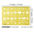 thumbnail image 3 of Traceease Multiple Hearts Shapes Line Draw JewelryTemplates Drafting ToolsJewelleryDesigning Stencils, 3 of 5