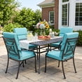 thumbnail image 2 of Aoodor 4-Piece Outdoor Chair Cushions 45 x 22 x 4 Inch Patio Furniture Seat Cushion - Blue, 2 of 10