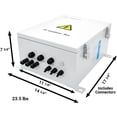 thumbnail image 2 of AIMS Power 3 String Solar Array Combiner Box 60A 200 VDC 3 Inputs 10KW Prewired, 1000V DC Max Input, 125A Resettable Output Breaker, Diode Protected, MC4 Compatible Input and Out Connections, 2 of 5
