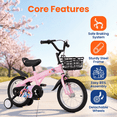 thumbnail image 2 of Ambifirner 16 Bike with Training Wheels & Kickstand - Perfect for Rider Height 36-52 Inch, Bicycle for Gift, 2 of 10